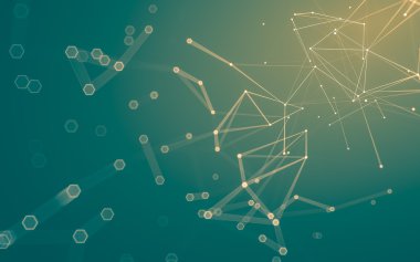 Çokgen alanı düşük Poli koyu arka plan, 3d render