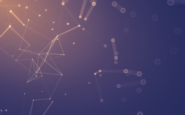 Çokgen alanı düşük Poli koyu arka plan, 3d render