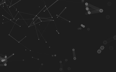 Çokgen alanı düşük Poli koyu arka plan, 3d render