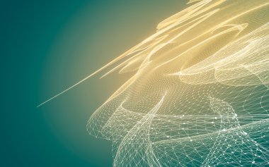 Çokgen alanı düşük Poli koyu arka plan, 3d render