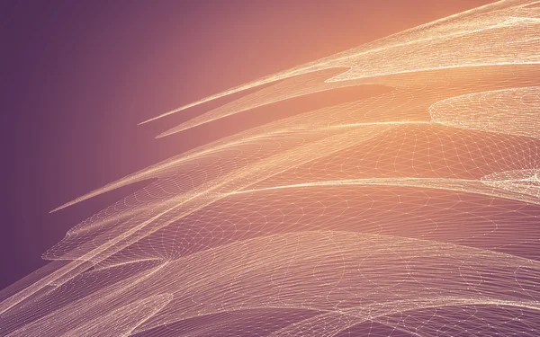 Çokgen alanı düşük Poli koyu arka plan, 3d render