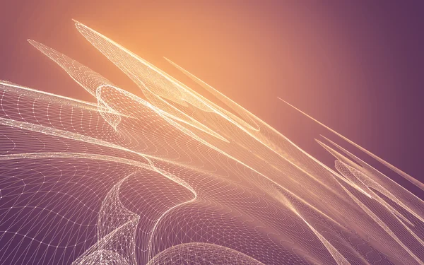 Çokgen alanı düşük Poli koyu arka plan, 3d render