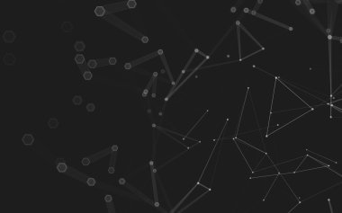 Çokgen alanı düşük Poli koyu arka plan, 3d render