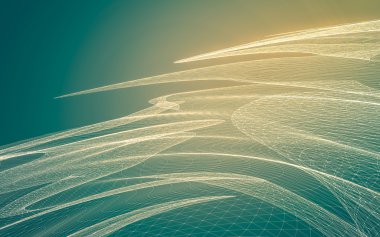 Çokgen alanı düşük Poli koyu arka plan, 3d render