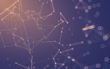 Çokgen alanı düşük Poli koyu arka plan, 3d render