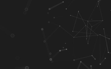 Çokgen alanı düşük Poli koyu arka plan, 3d render