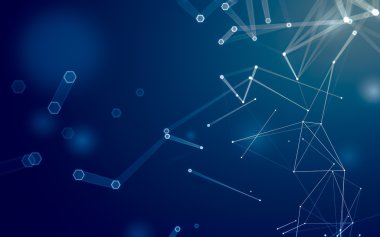 Çokgen alanı düşük Poli koyu arka plan, 3d render