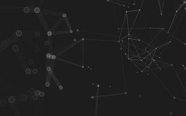 Çokgen alanı düşük Poli koyu arka plan, 3d render