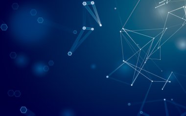 Çokgen alanı düşük Poli koyu arka plan, 3d render