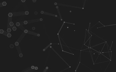 Çokgen alanı düşük Poli koyu arka plan, 3d render