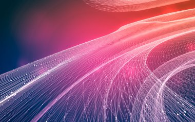 Çokgen alanı düşük Poli koyu arka plan, 3d render