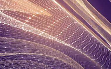 Çokgen alanı düşük Poli koyu arka plan, 3d render