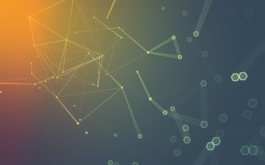 Çokgen alanı düşük Poli koyu arka plan, 3d render