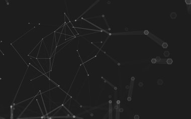 Çokgen alanı düşük Poli koyu arka plan, 3d render