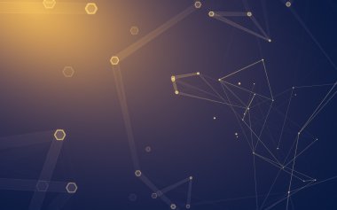 Çokgen alanı düşük Poli koyu arka plan, 3d render