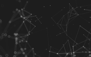 Çokgen alanı düşük Poli koyu arka plan, 3d render