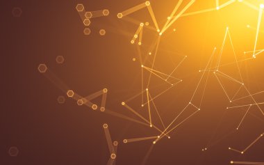 Çokgen alanı düşük Poli koyu arka plan, 3d render