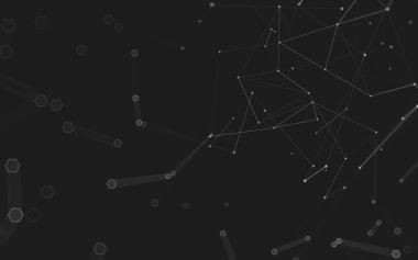 Çokgen alanı düşük Poli koyu arka plan, 3d render