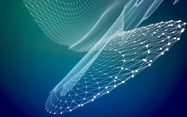 Çokgen alanı düşük Poli koyu arka plan, 3d render