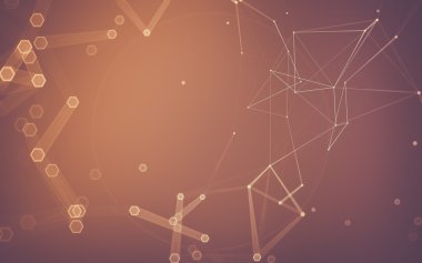 Çokgen alanı düşük Poli koyu arka plan, 3d render