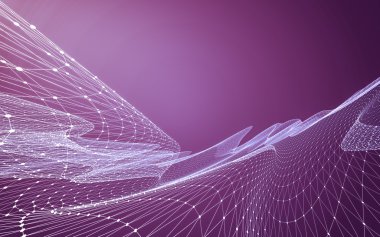 Çokgen alanı düşük Poli koyu arka plan, 3d render