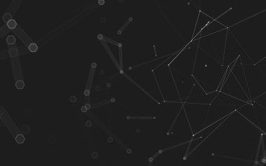 Çokgen alanı düşük Poli koyu arka plan, 3d render