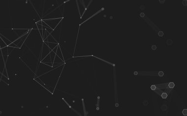 Çokgen alanı düşük Poli koyu arka plan, 3d render