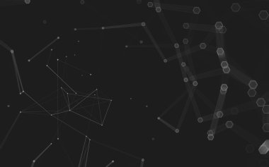 Çokgen alanı düşük Poli koyu arka plan, 3d render