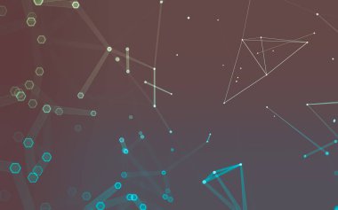 Çokgen alanı düşük Poli koyu arka plan, 3d render