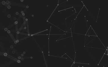 Çokgen alanı düşük Poli koyu arka plan, 3d render