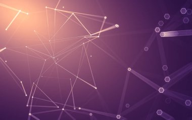 Çokgen alanı düşük Poli koyu arka plan, 3d render