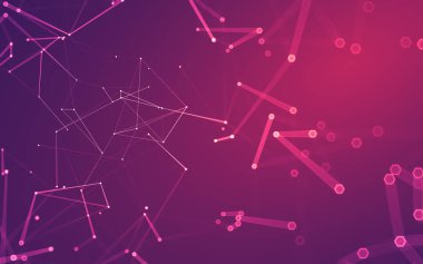 Çokgen alanı düşük Poli koyu arka plan, 3d render