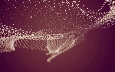 Çokgen alanı düşük Poli koyu arka plan, 3d render