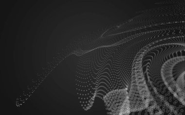 Çokgen alanı düşük Poli koyu arka plan, 3d render