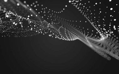 Çokgen alanı düşük Poli koyu arka plan, 3d render