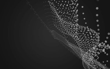 Çokgen alanı düşük Poli koyu arka plan, 3d render