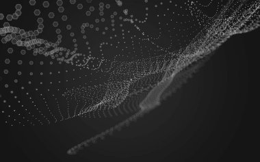 Çokgen alanı düşük Poli koyu arka plan, 3d render