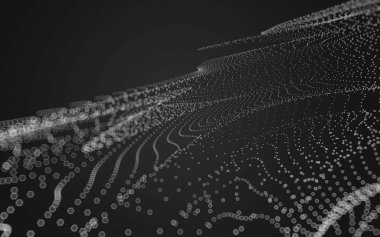 Çokgen alanı düşük Poli koyu arka plan, 3d render