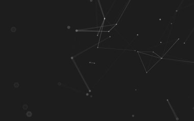 Çokgen alanı düşük Poli koyu arka plan, 3d render