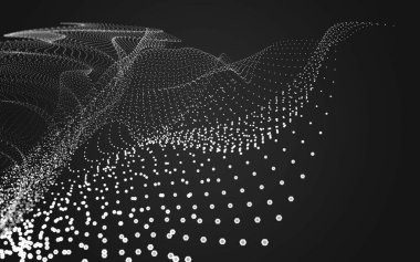 Çokgen alanı düşük Poli koyu arka plan, 3d render