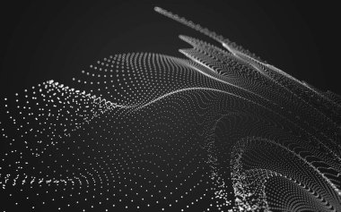 Çokgen alanı düşük Poli koyu arka plan, 3d render