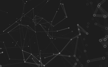 Çokgen alanı düşük Poli koyu arka plan, 3d render