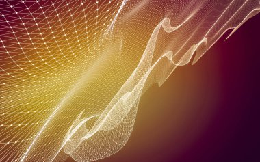 Çokgen alanı düşük Poli koyu arka plan, 3d render