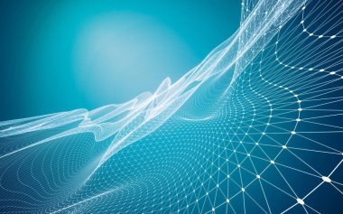 Çokgen alanı düşük Poli koyu arka plan, 3d render