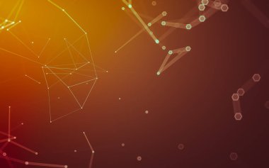 Çokgen alanı düşük Poli koyu arka plan, 3d render