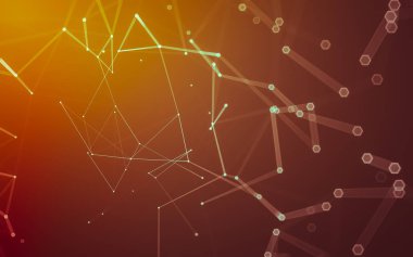 Çokgen alanı düşük Poli koyu arka plan, 3d render