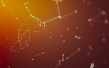 Çokgen alanı düşük Poli koyu arka plan, 3d render