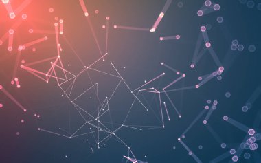 Çokgen alanı düşük Poli koyu arka plan, 3d render