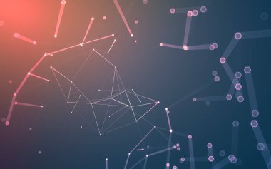 Çokgen alanı düşük Poli koyu arka plan, 3d render