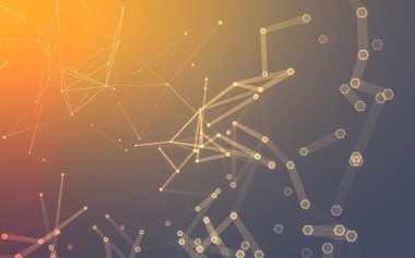 Çokgen alanı düşük Poli koyu arka plan, 3d render